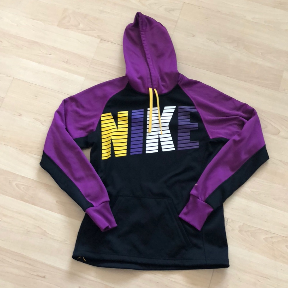Nike ThermaFit Purple/Yellow Hoodie